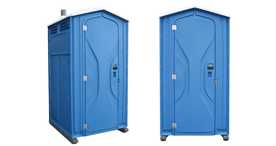 Long-term porta potty units on site in Kenosha, Wisconsin